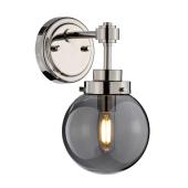 fekete gomb uvegburas falikar lampa krom modern fali lampa design lakas otthon haloszoba nappali vilagitas.jpg